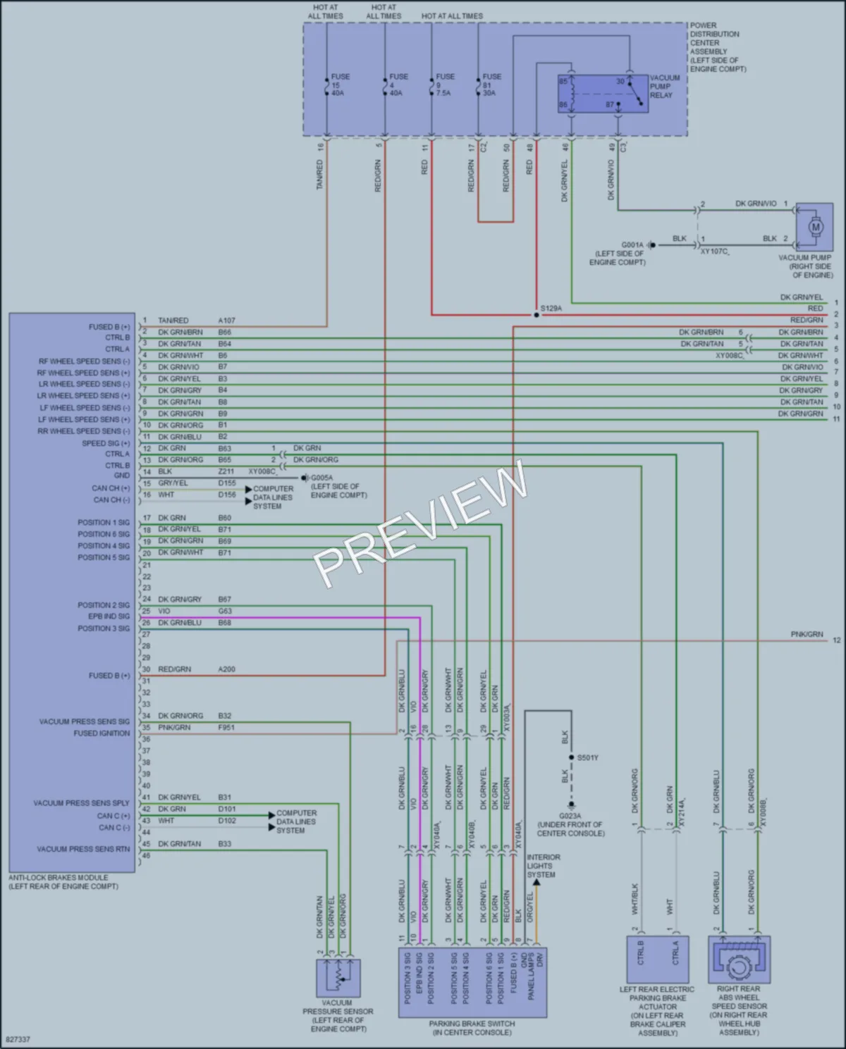 2023 Dodge HornetPlugIn Anti Lock Brakes wiring diagram preview