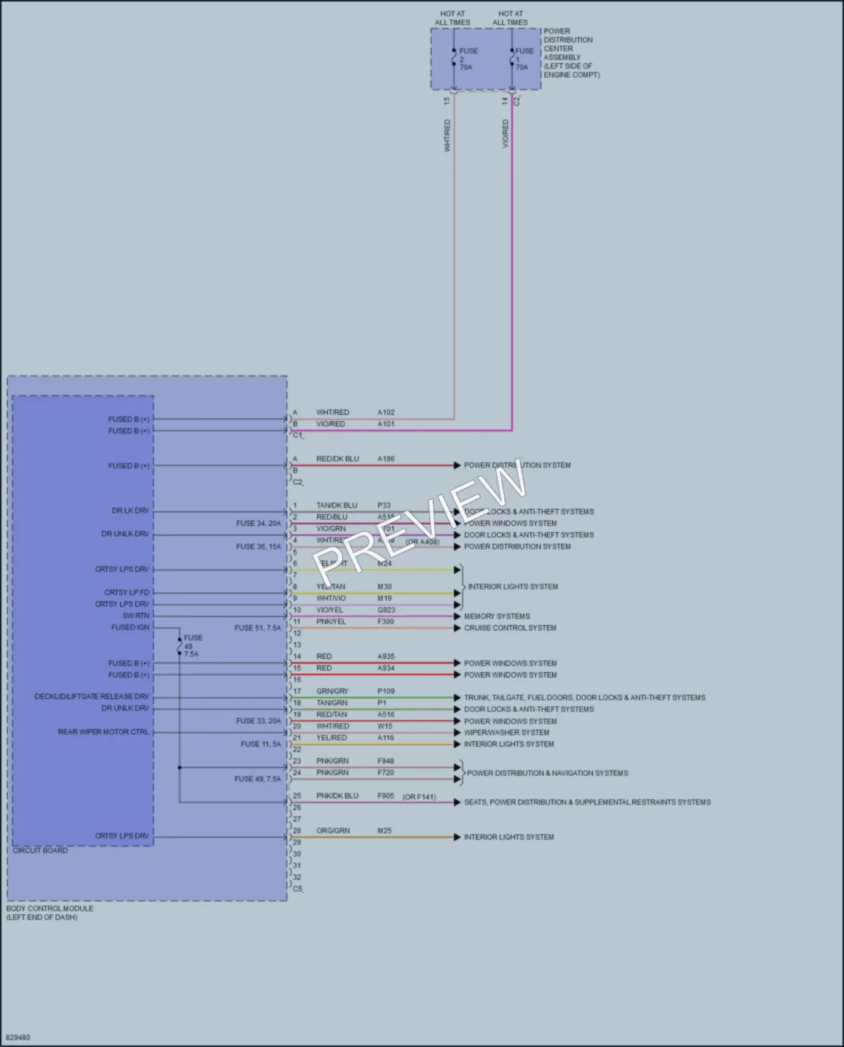 2023 Dodge HornetPlugIn Body Control Modules wiring diagram preview