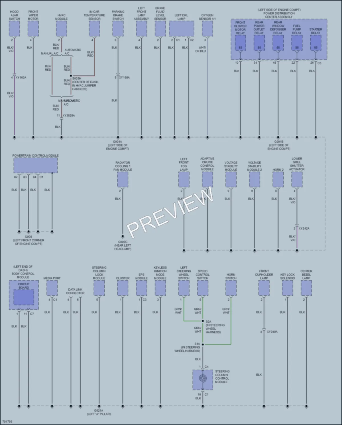 2023 Fiat 500X Ground Distribution wiring diagram preview