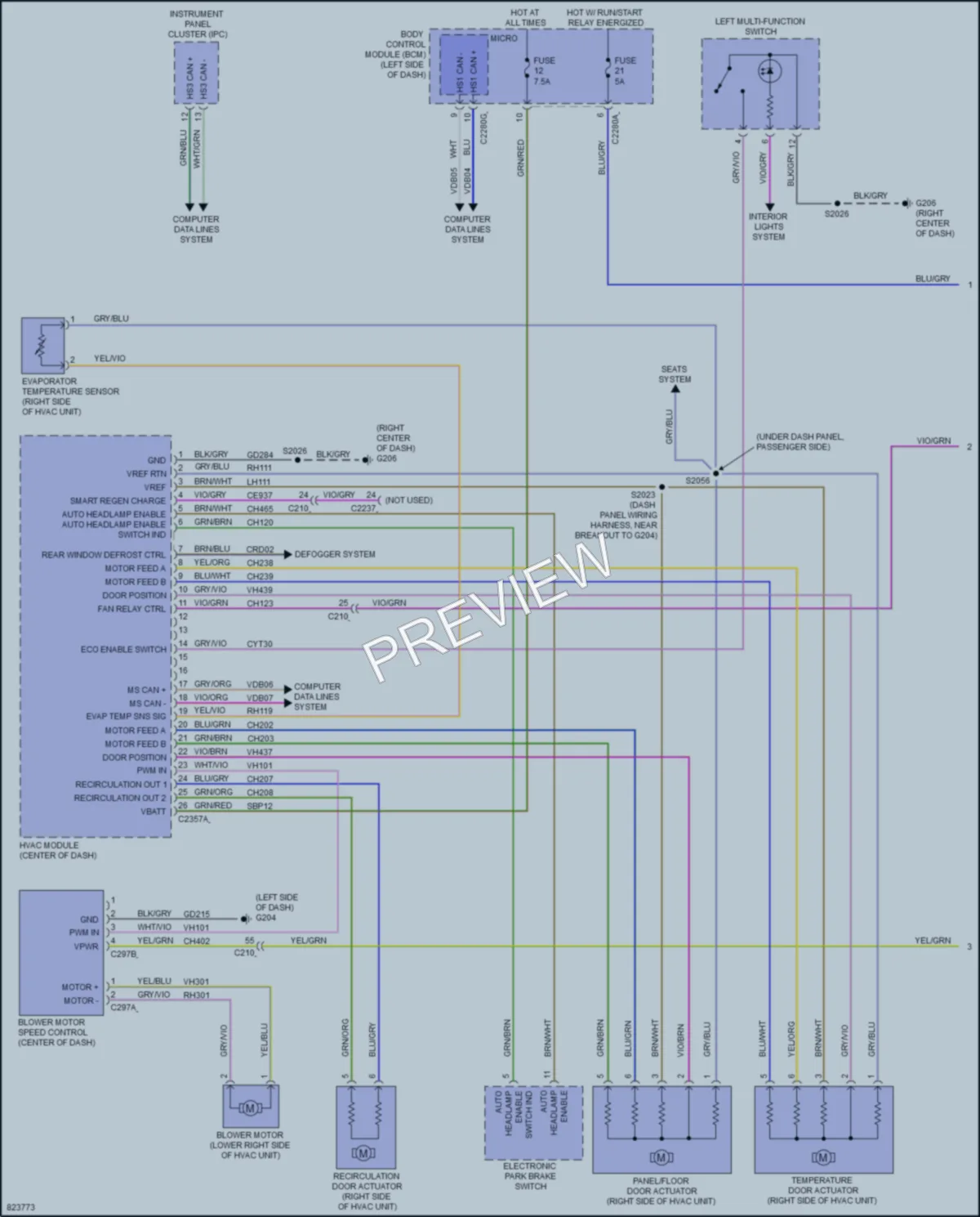 2023 Ford 150Transit Air Conditioning wiring diagram preview