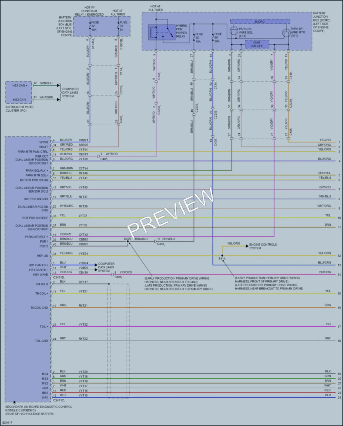 2023 Ford 350ETransit Transmission wiring diagram preview