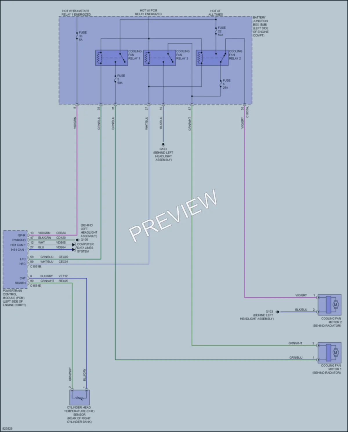 2023 Ford 350Transit Cooling Fan wiring diagram preview