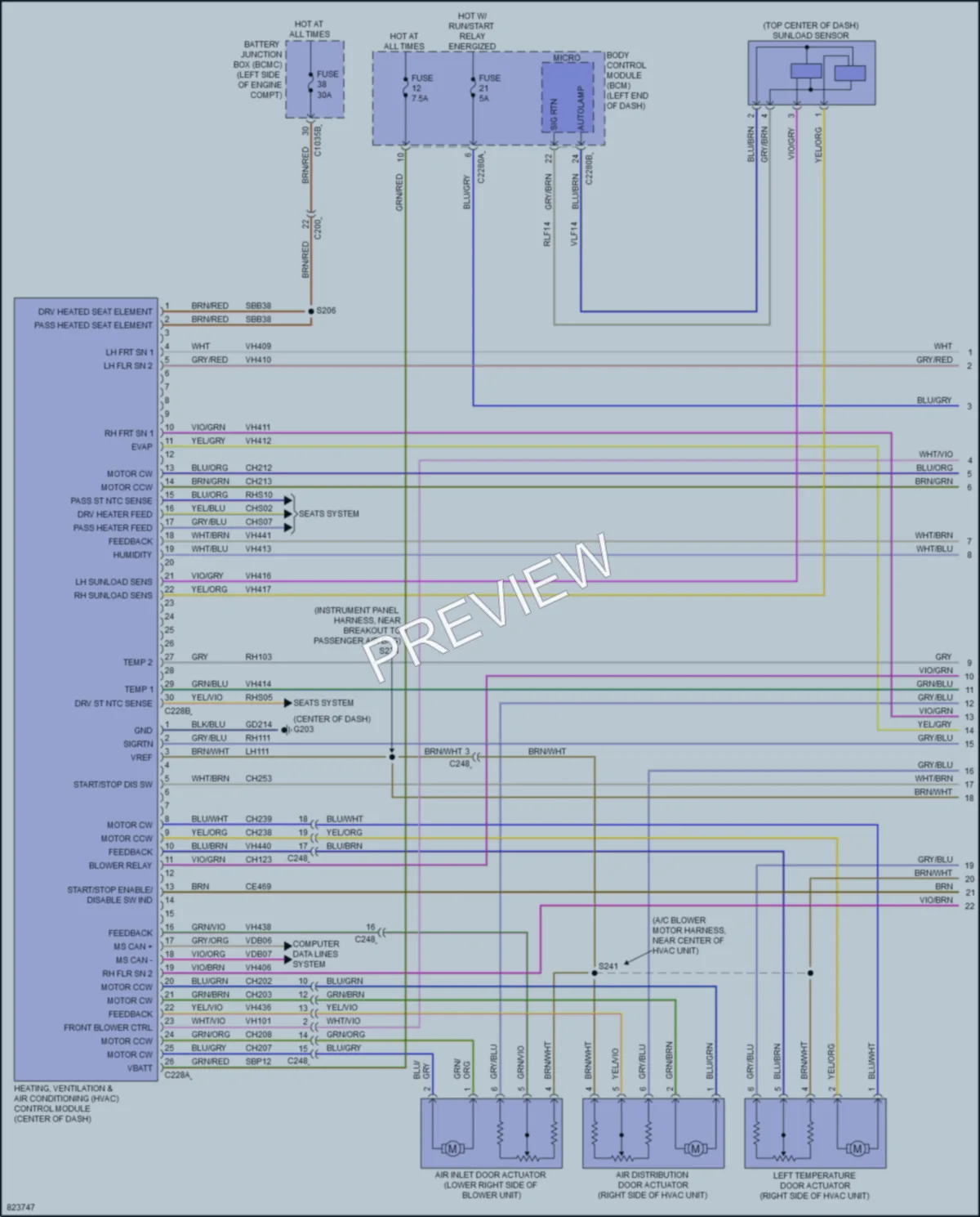 2023 Ford Bronco Air Conditioning wiring diagram preview