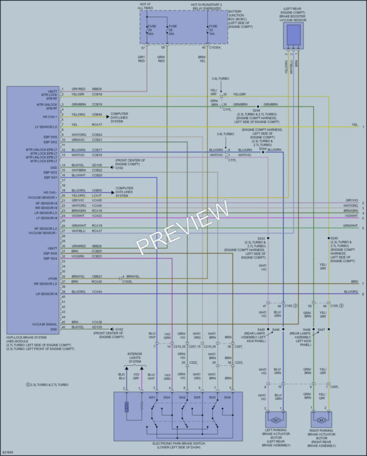 2023 Ford Bronco Anti Lock Brakes wiring diagram preview