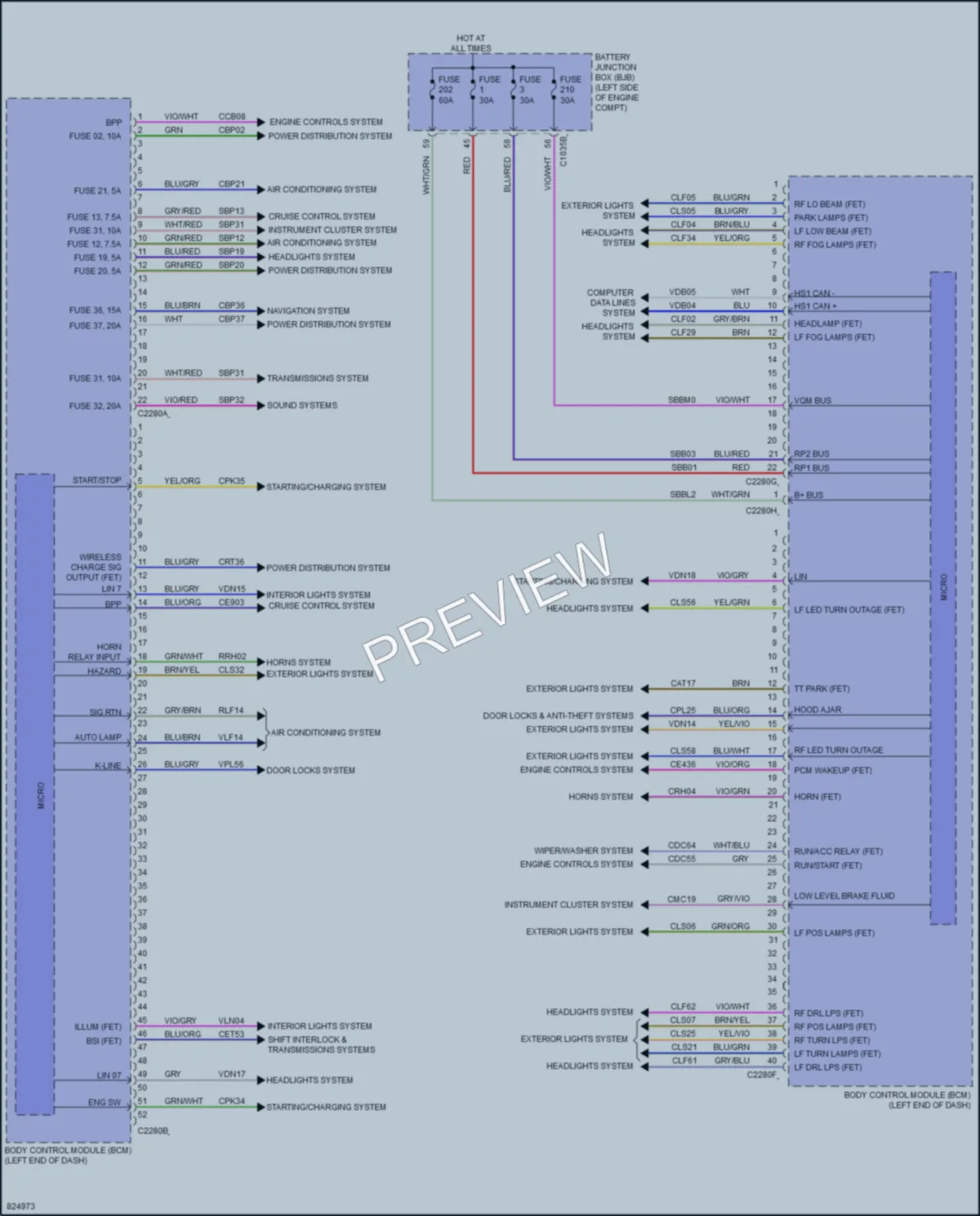 2023 Ford Bronco Body Control Modules wiring diagram preview