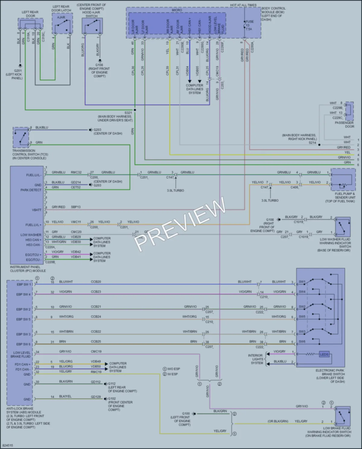 2023 Ford Bronco Instrument Cluster wiring diagram preview