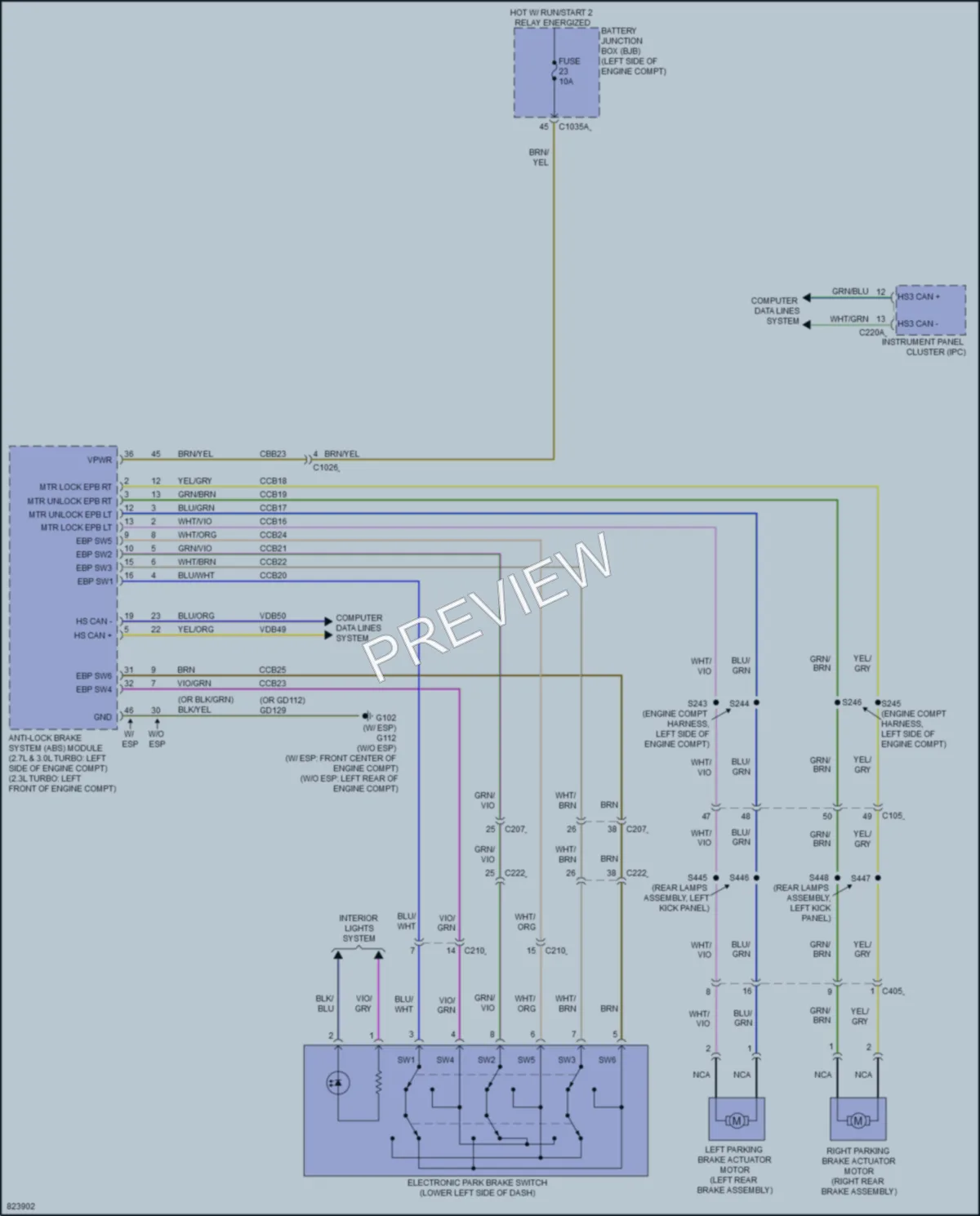 2023 Ford Bronco Shift Interlock wiring diagram preview