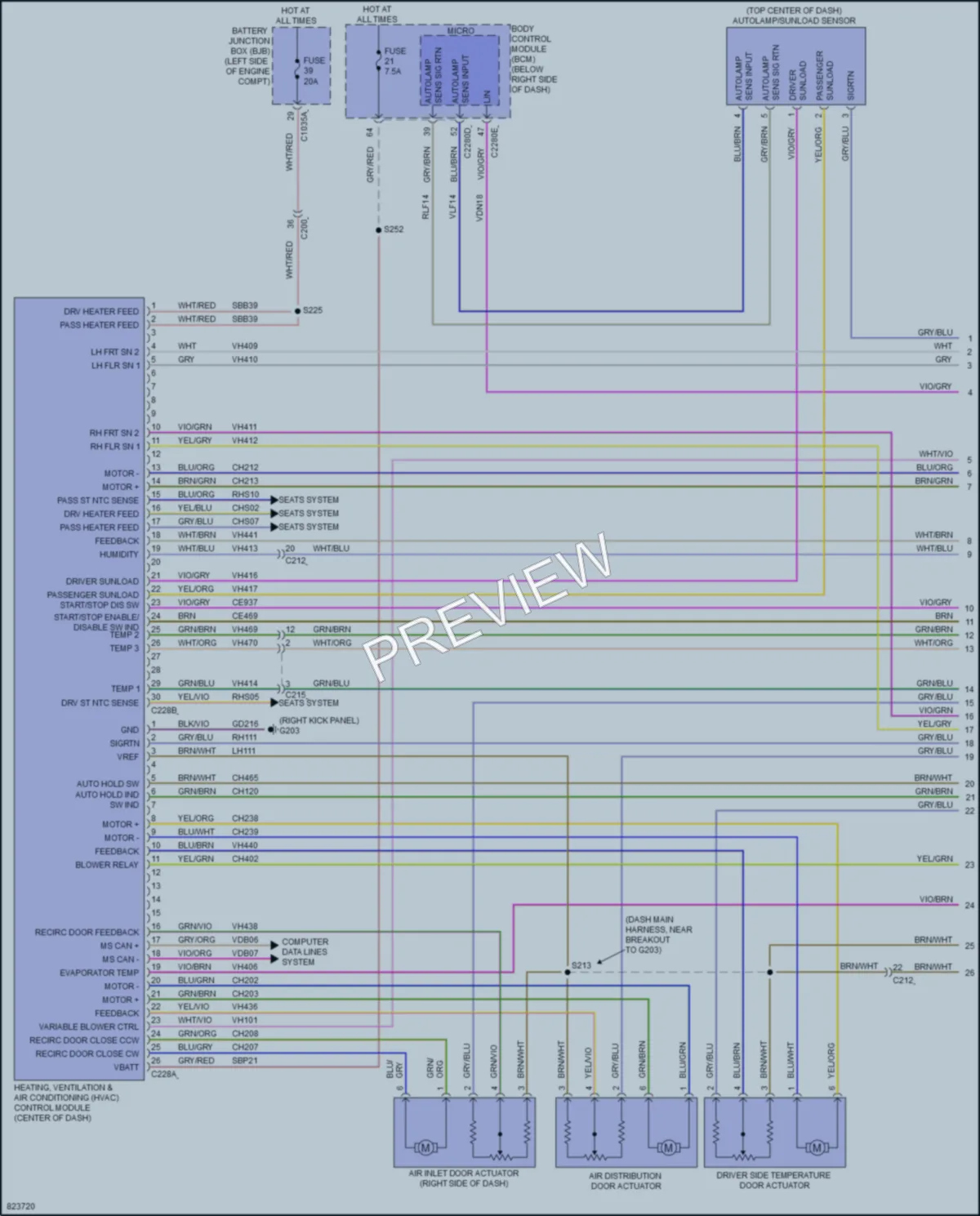2023 Ford BroncoSport Air Conditioning wiring diagram preview