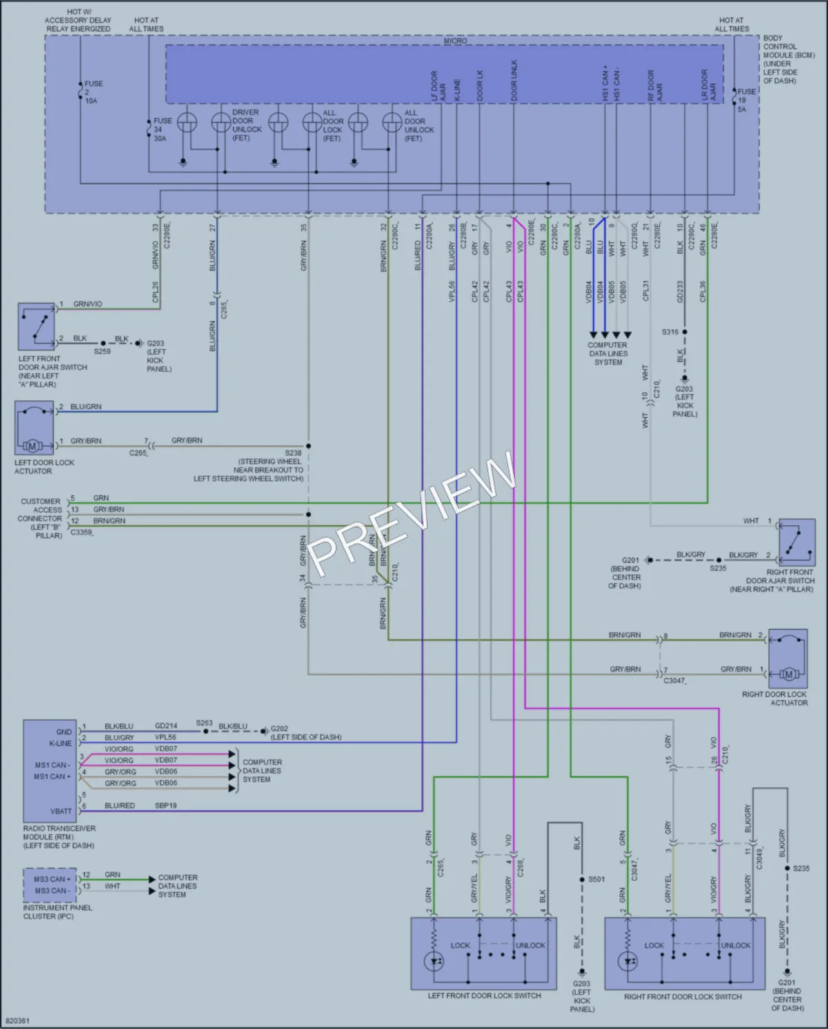 2023 Ford E350Econoline Anti Theft wiring diagram preview
