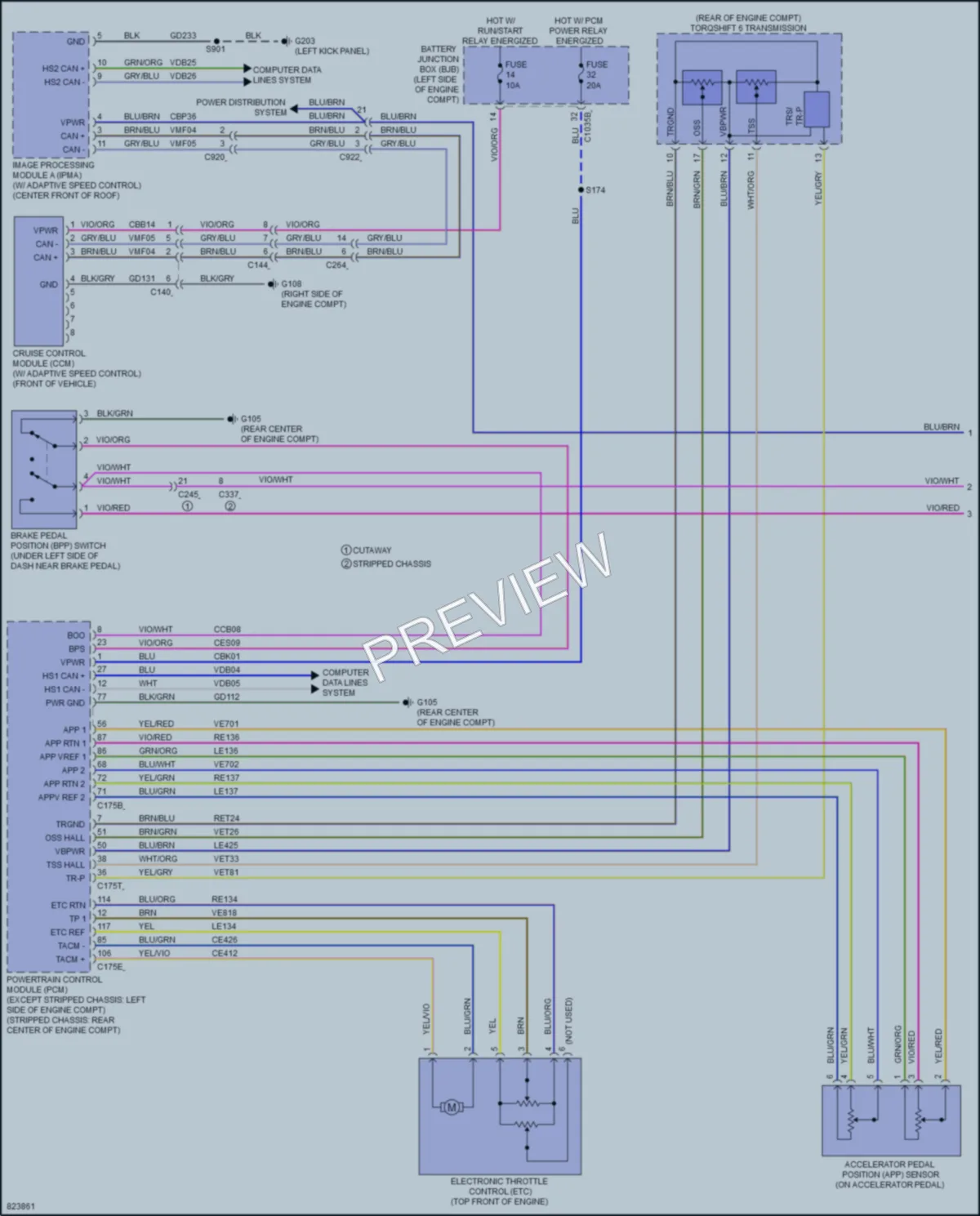 2023 Ford E350Econoline Cruise Control wiring diagram preview
