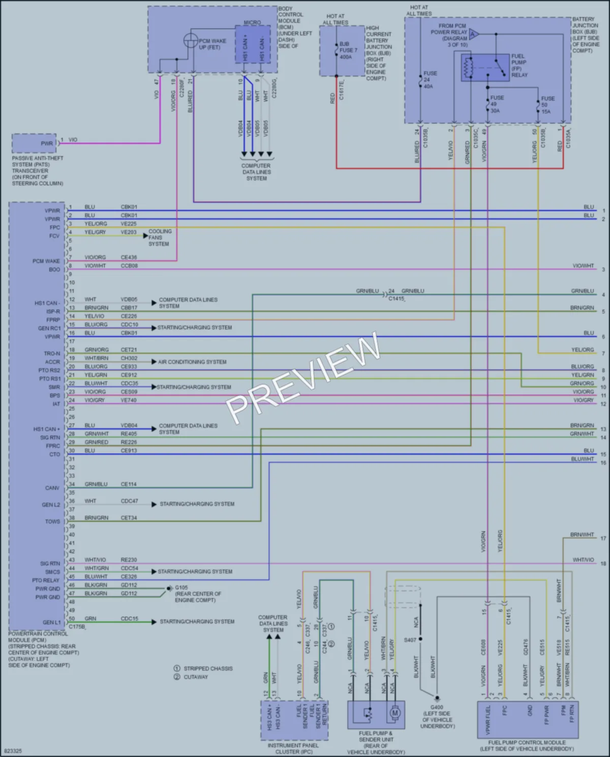 2023 Ford E350Econoline Engine Performance wiring diagram preview