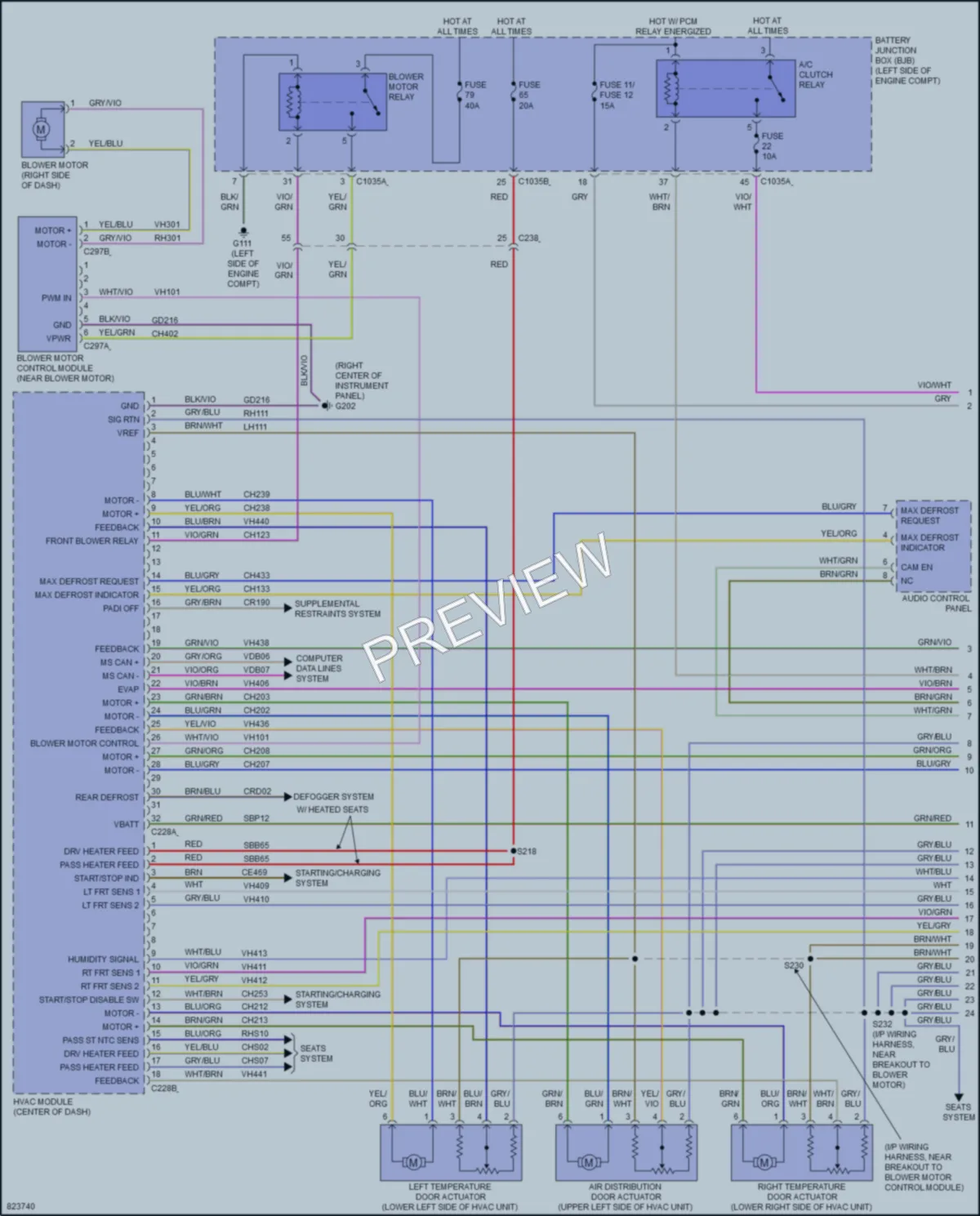 2023 Ford Edge Air Conditioning wiring diagram preview