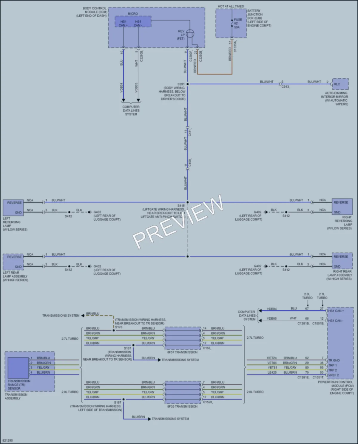 2023 Ford Edge Exterior Lights wiring diagram preview