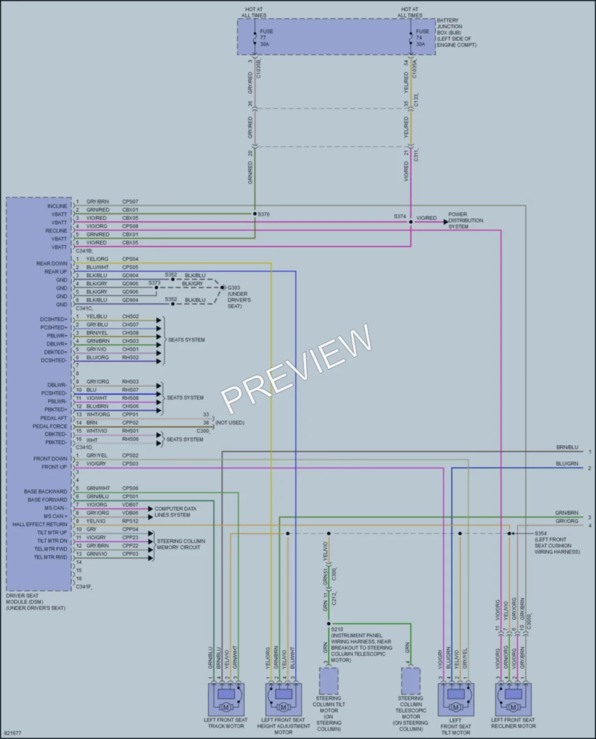 2023 Ford Edge Memory Systems wiring diagram preview