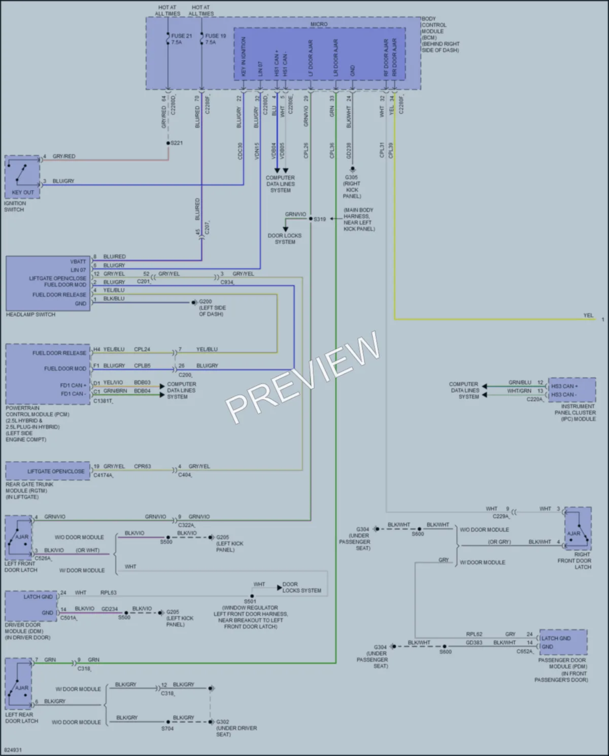 2023 Ford Escape Warning Systems wiring diagram preview