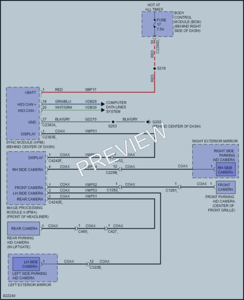 2023 Ford EscapeHybrid Navigation wiring diagram preview