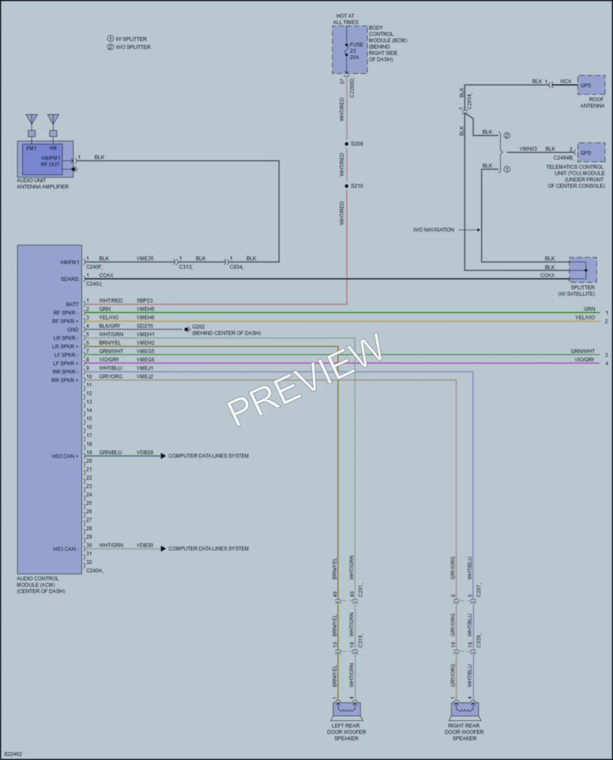 2023 Ford EscapeHybrid Radio wiring diagram preview