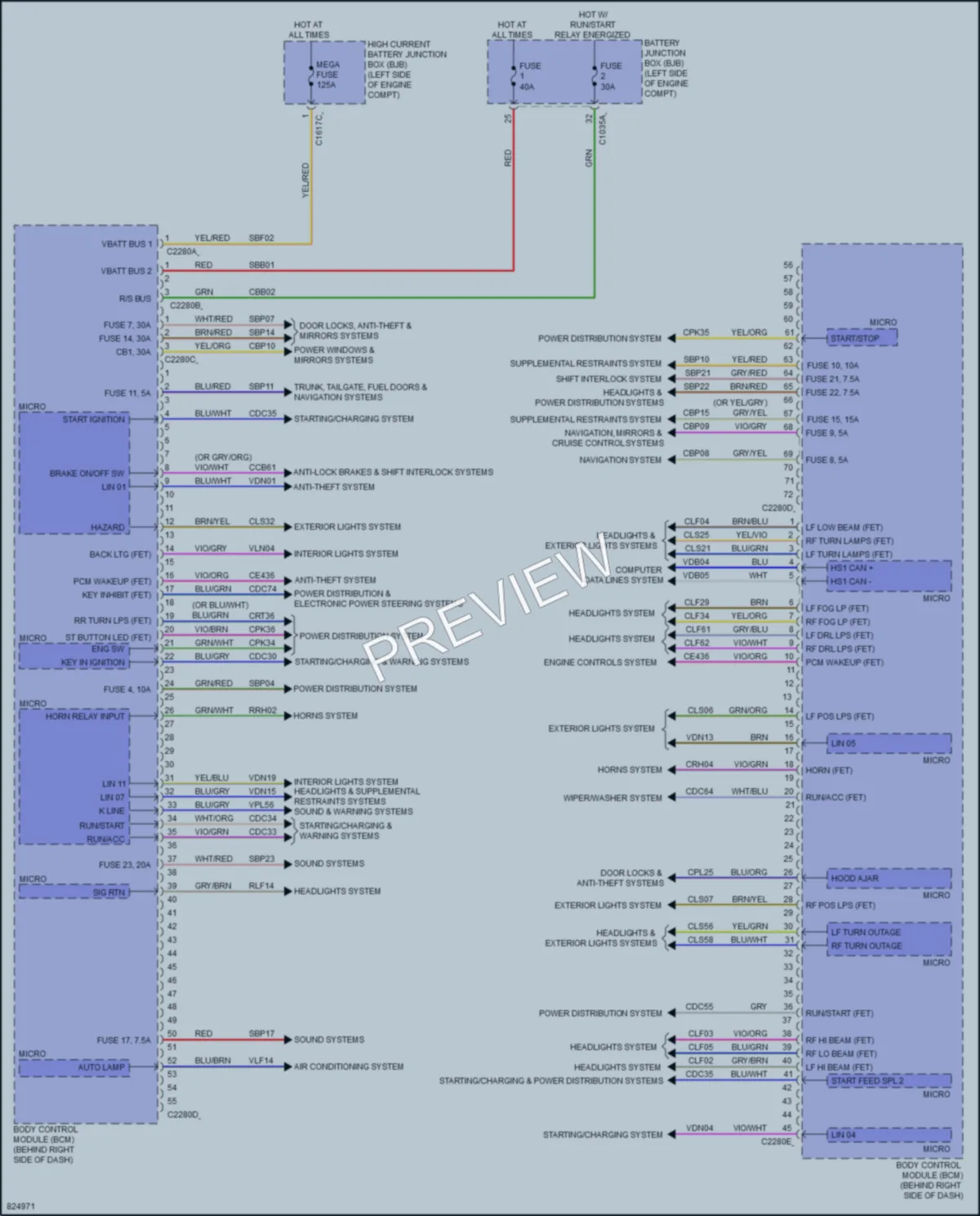 2023 Ford EscapePlugIn Body Control Modules wiring diagram preview