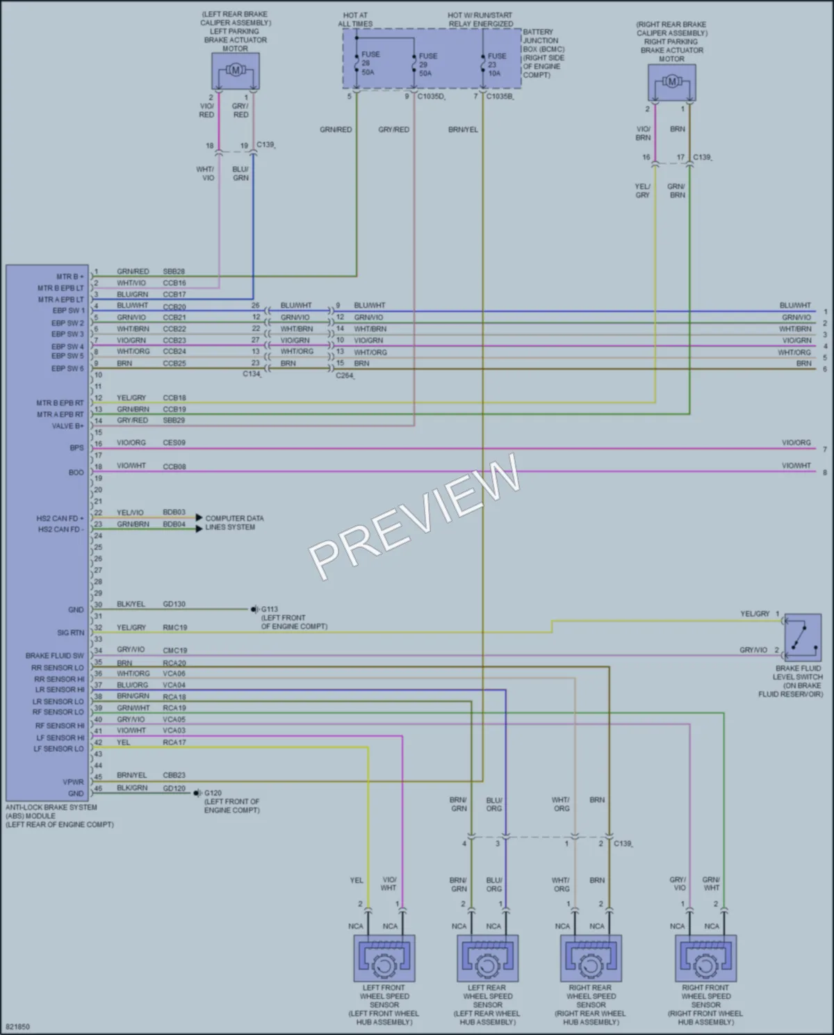 2023 Ford Expedition Anti Lock Brakes wiring diagram preview