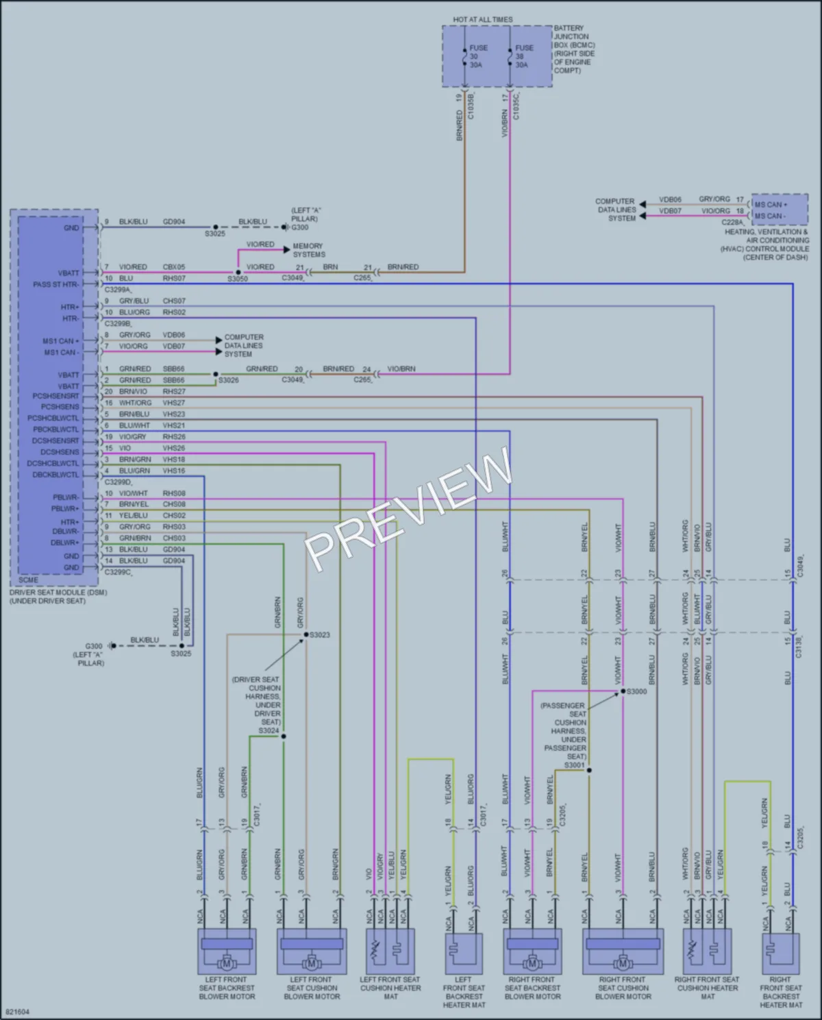 2023 Ford Expedition Power Seats wiring diagram preview