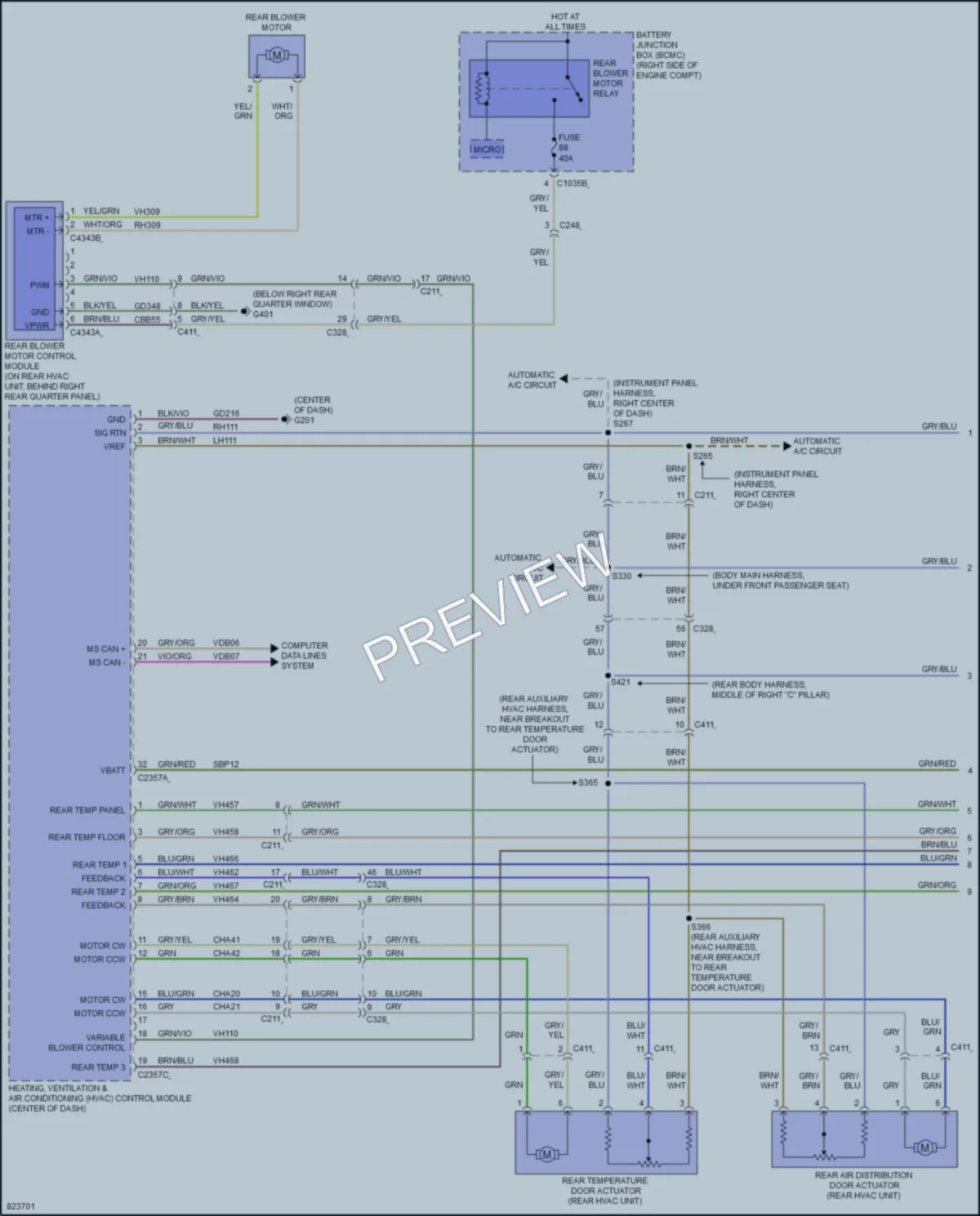 2023 Ford ExpeditionMAX Air Conditioning wiring diagram preview