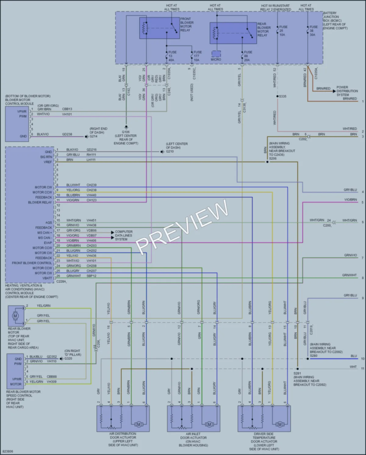 2023 Ford Explorer Air Conditioning wiring diagram preview