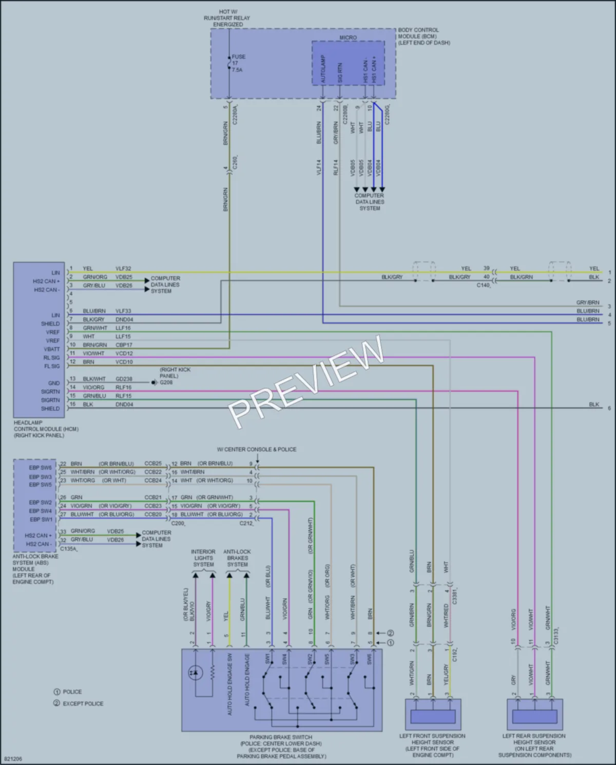 2023 Ford Explorer Headlights wiring diagram preview