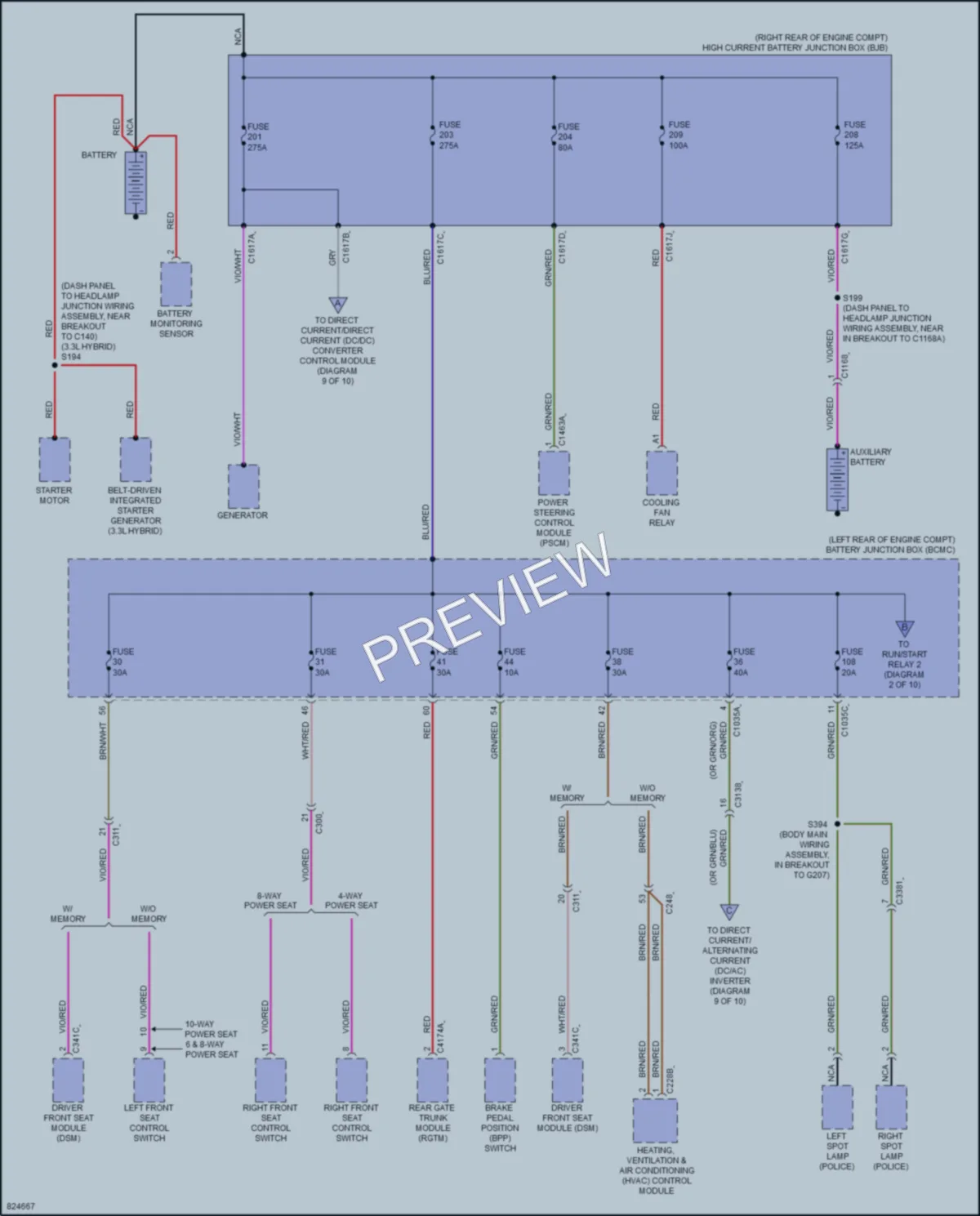 2023 Ford Explorer Power Distribution wiring diagram preview