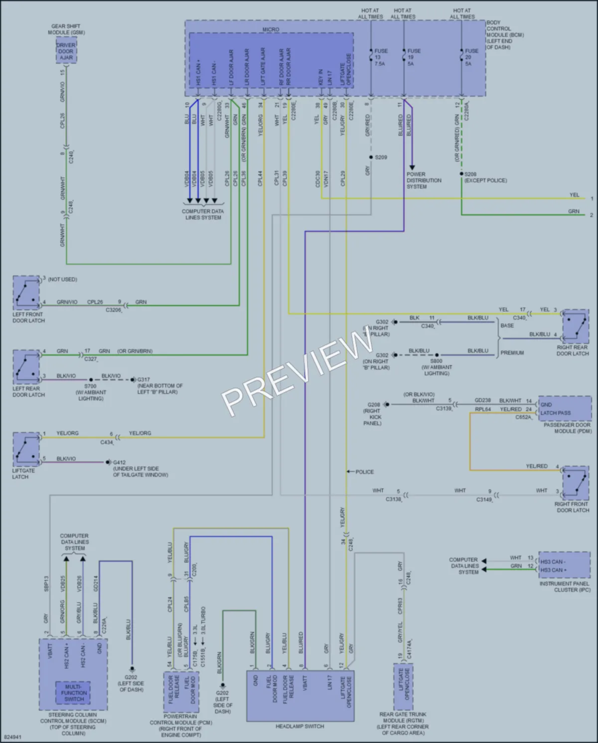 2023 Ford Explorer Warning Systems wiring diagram preview