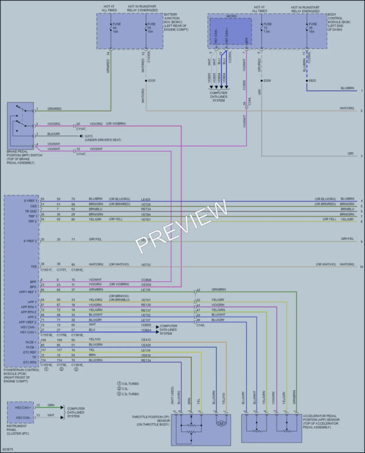 2023 Ford ExplorerHybrid Cruise Control wiring diagram preview