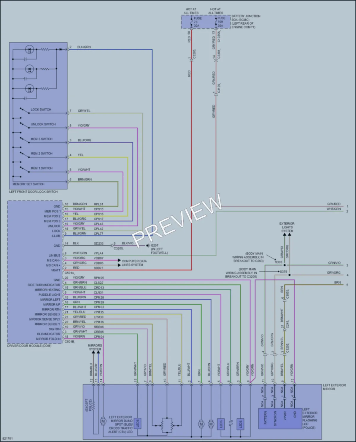 2023 Ford ExplorerHybrid Memory Systems wiring diagram preview