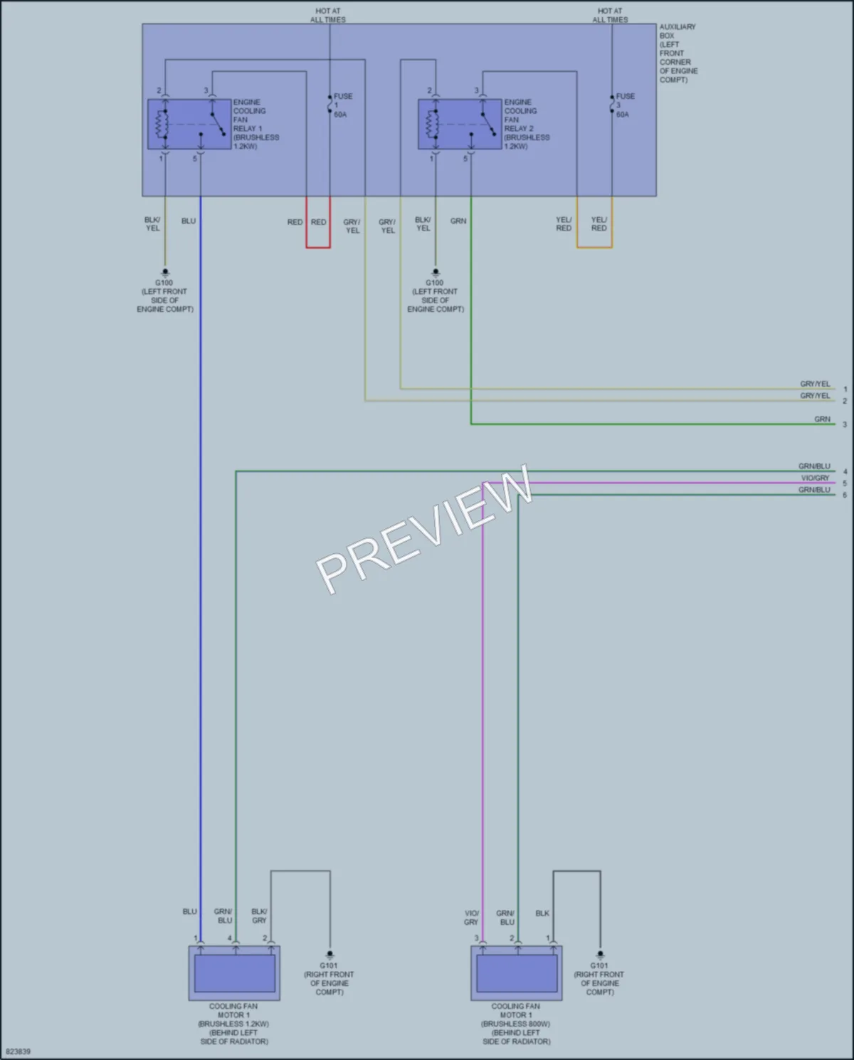 2023 Ford F150 Cooling Fan wiring diagram preview