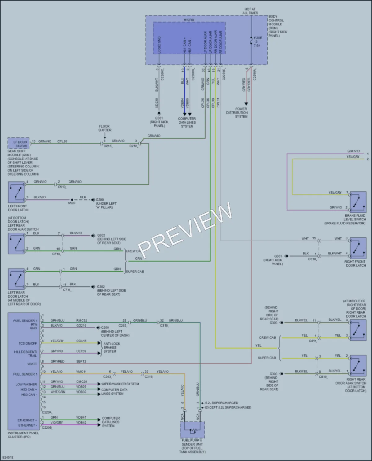 2023 Ford F150 Instrument Cluster wiring diagram preview