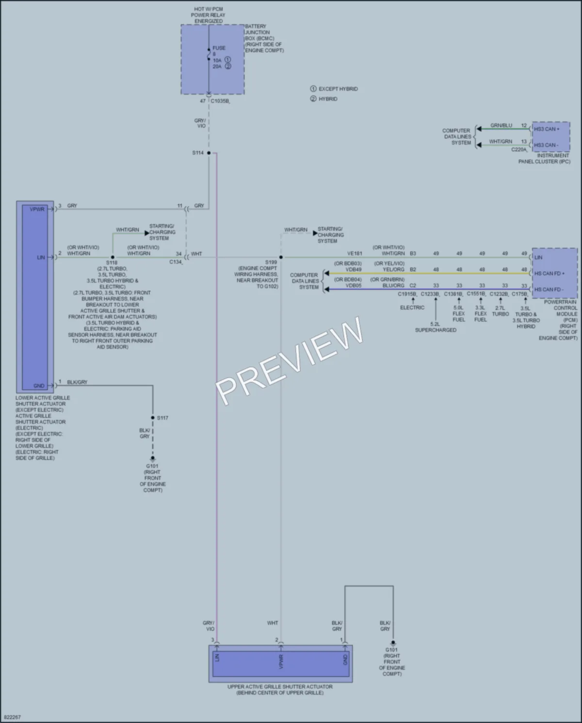 2023 Ford F150Hybrid Active Bodyworks wiring diagram preview
