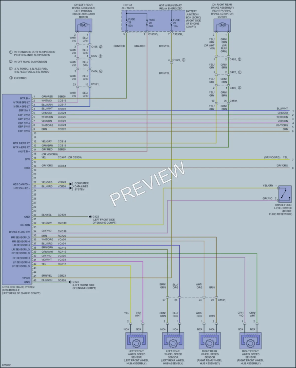 2023 Ford F150Hybrid Anti Lock Brakes wiring diagram preview
