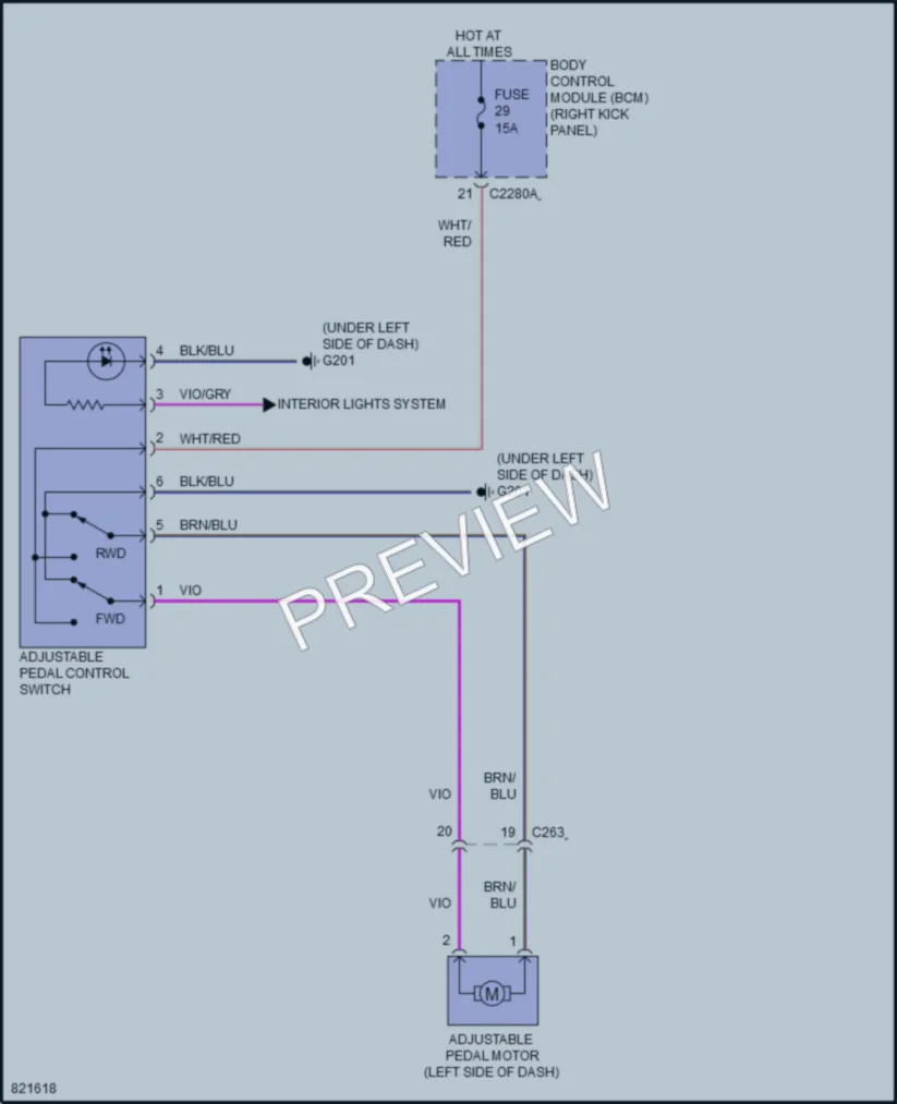 2023 Ford F150Hybrid Power Seats wiring diagram preview