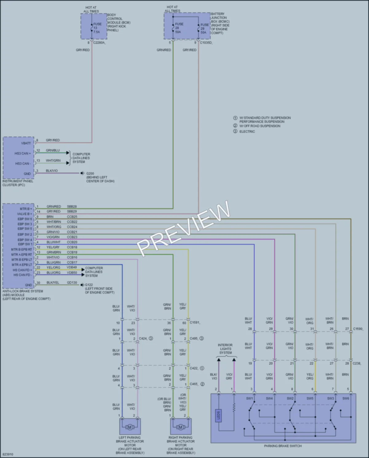 2023 Ford F150Hybrid Shift Interlock wiring diagram preview