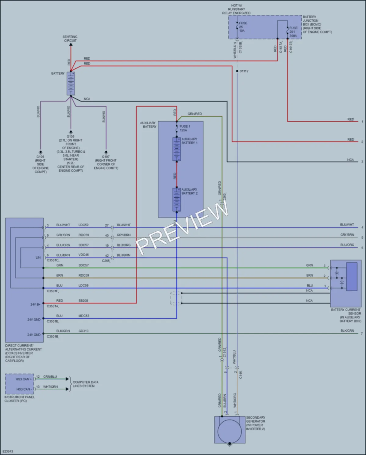 2023 Ford F150Hybrid Starting Charging wiring diagram preview
