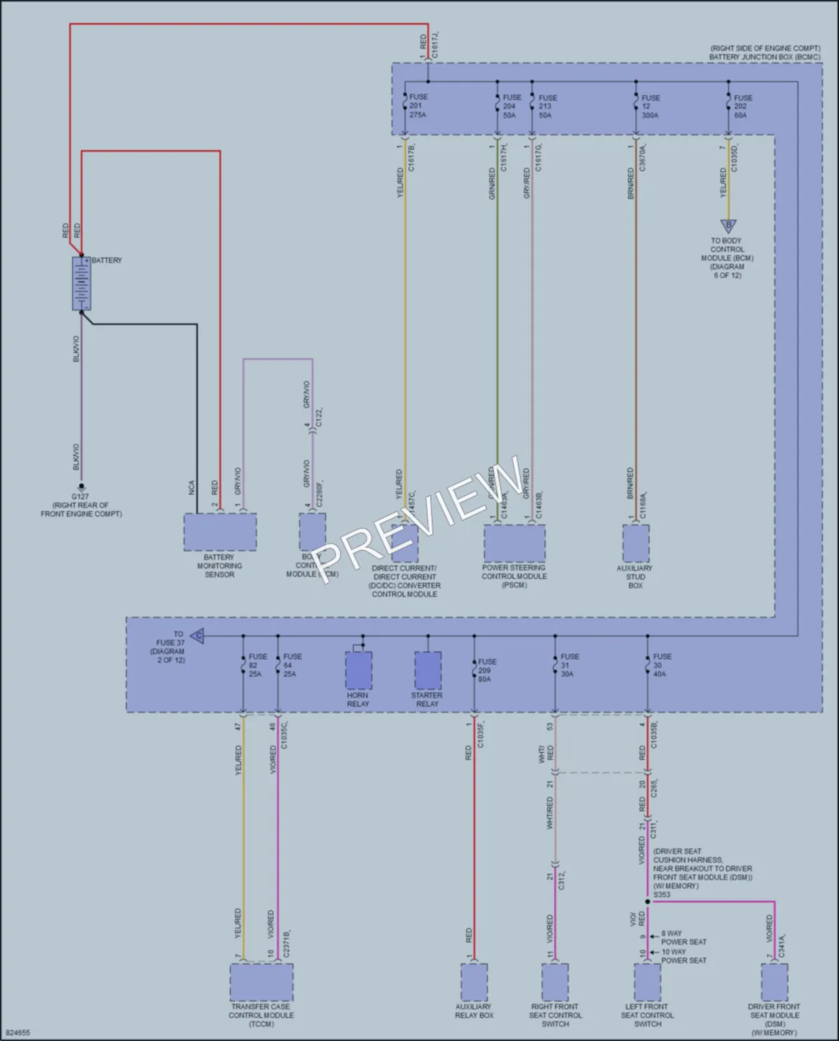 2023 Ford F150Lightning Power Distribution wiring diagram preview
