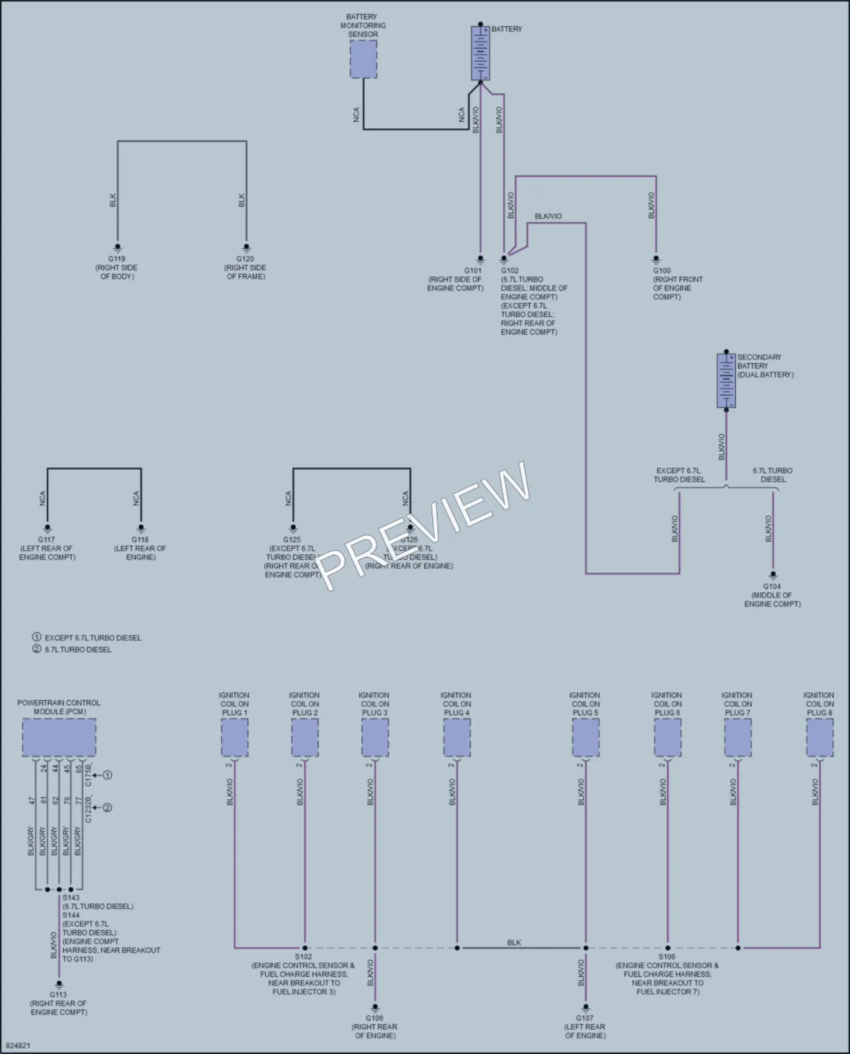 2023 Ford F250SuperDuty Ground Distribution wiring diagram preview