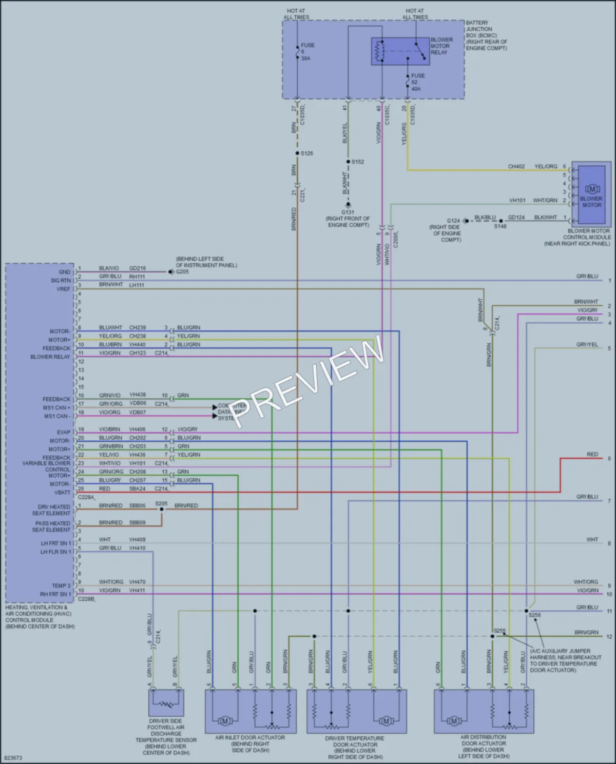2023 Ford F450SuperDuty Air Conditioning wiring diagram preview