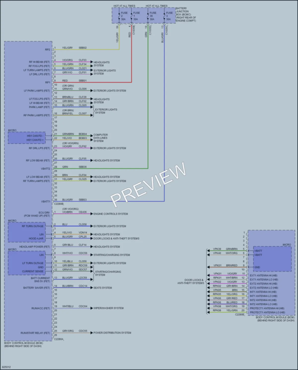 2023 Ford F450SuperDuty Body Control Modules wiring diagram preview