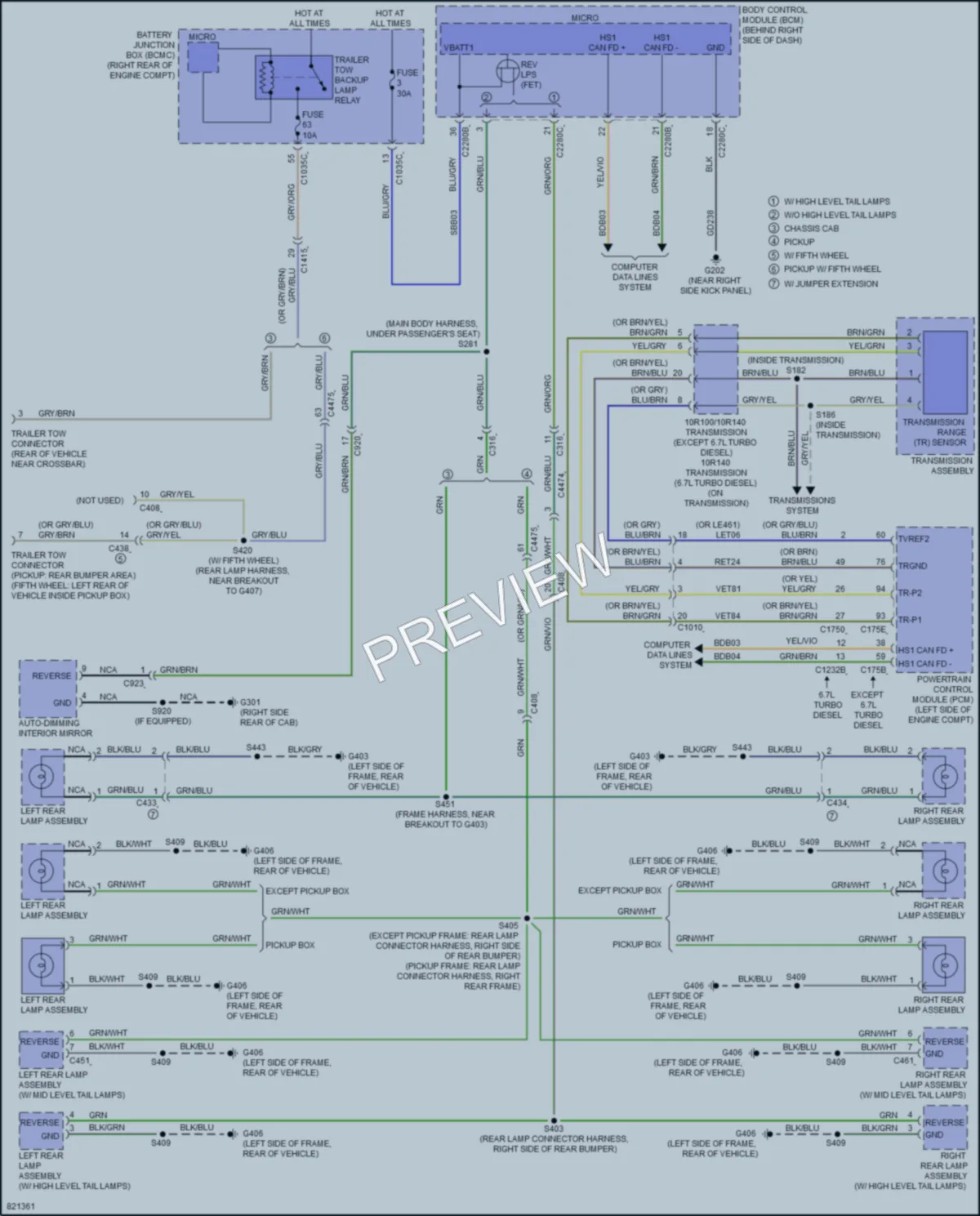 2023 Ford F450SuperDuty Exterior Lights wiring diagram preview