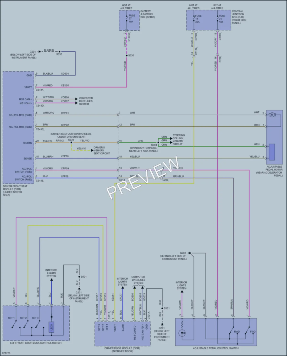 2023 Ford F450SuperDuty Memory Systems wiring diagram preview