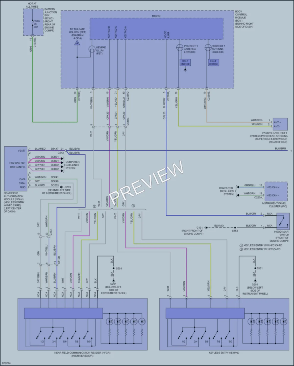 2023 Ford F450SuperDuty Power Door Locks wiring diagram preview