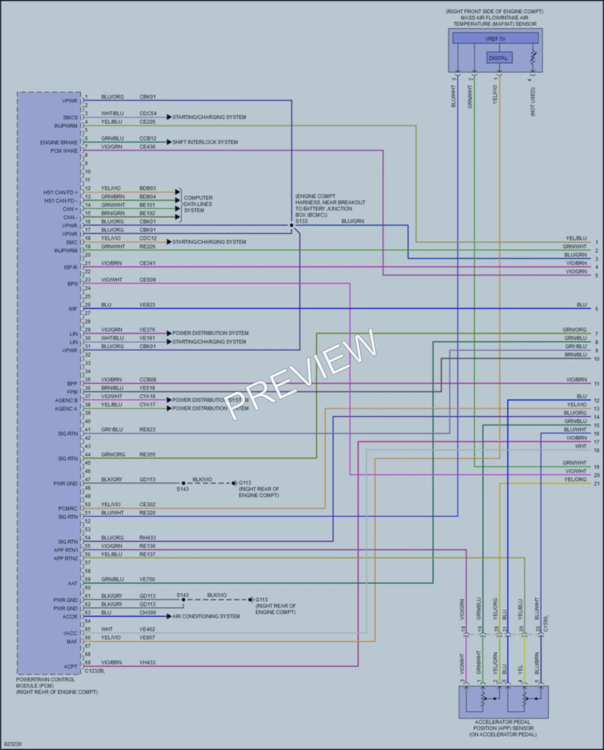 2023 Ford F550ChsCab Engine Performance wiring diagram preview