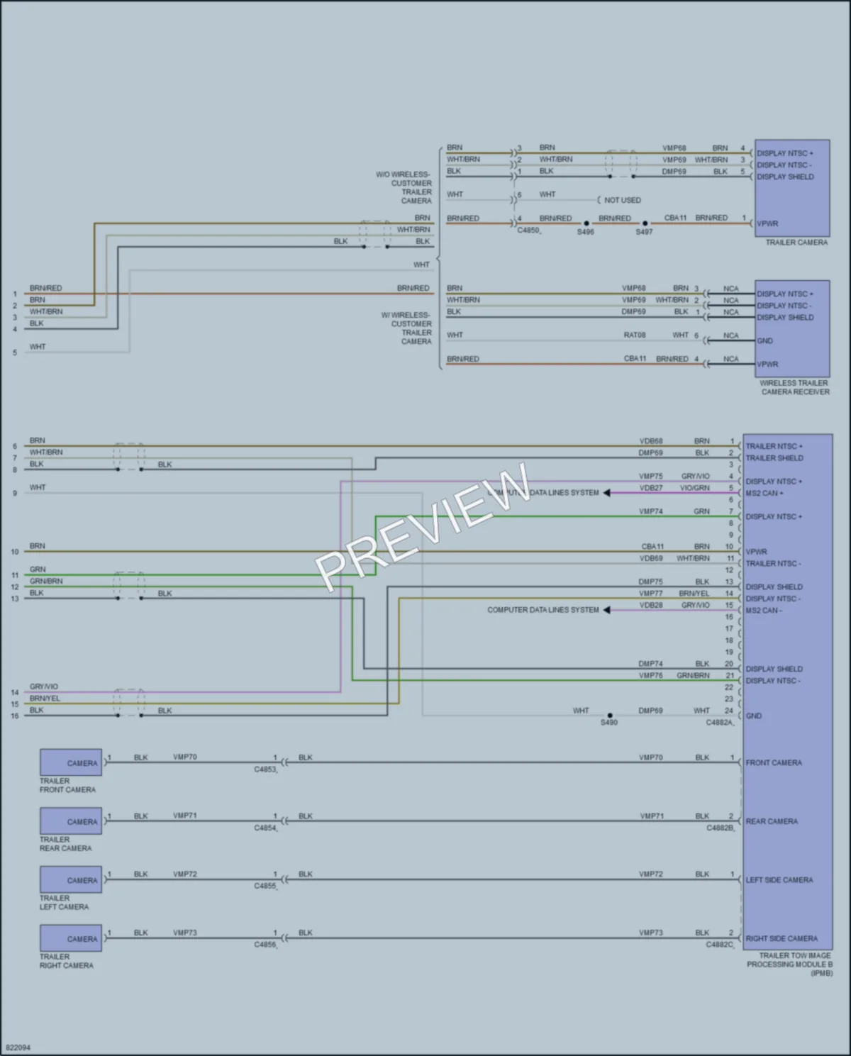 2023 Ford F550ChsCab Navigation wiring diagram preview