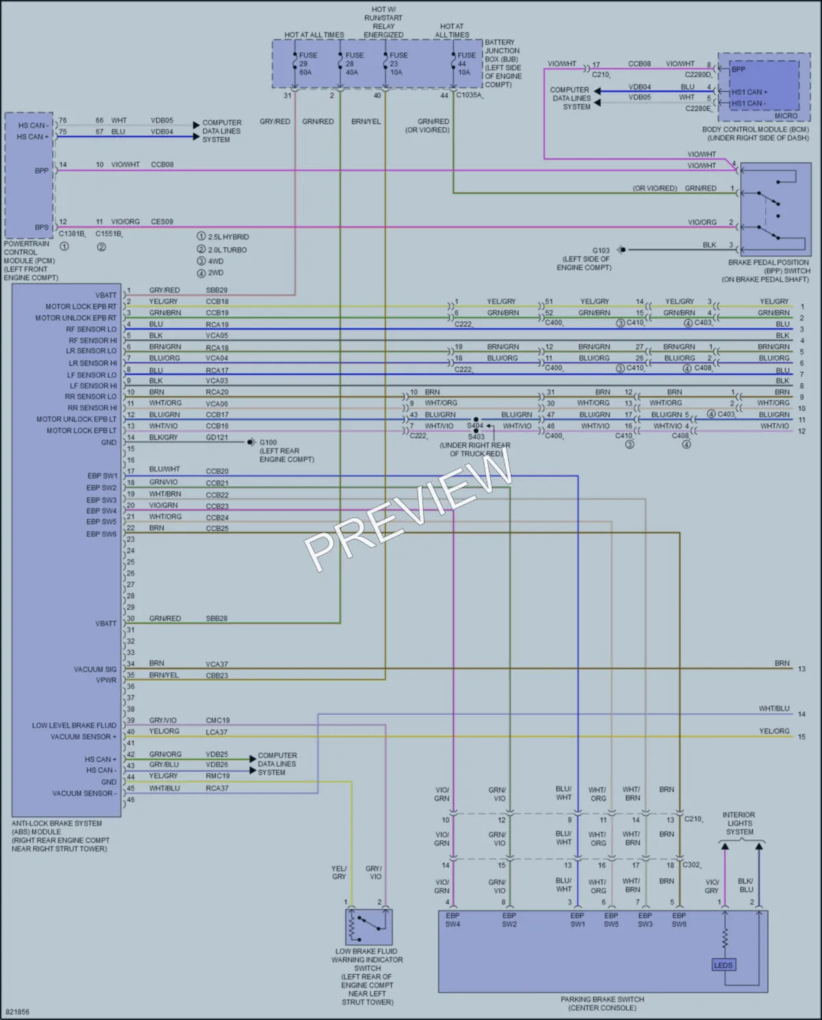 2023 Ford Maverick Anti Lock Brakes wiring diagram preview