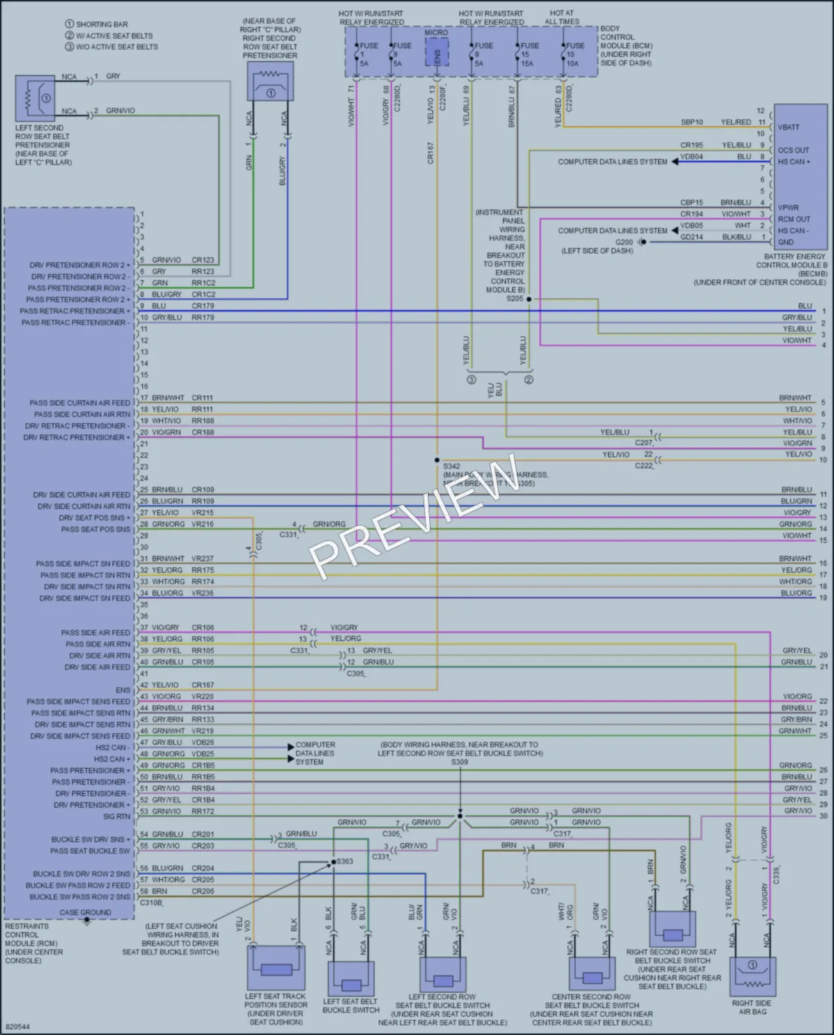2023 Ford Maverick Supplemental Restraints wiring diagram preview