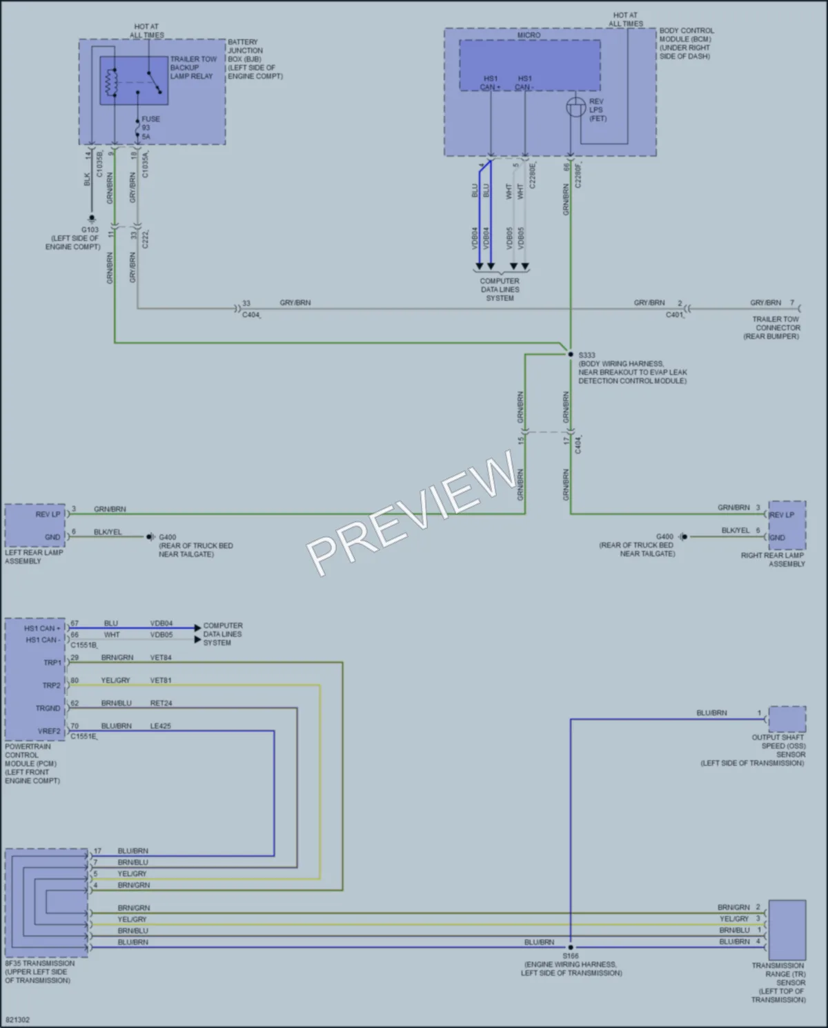 2023 Ford MaverickHybrid Exterior Lights wiring diagram preview